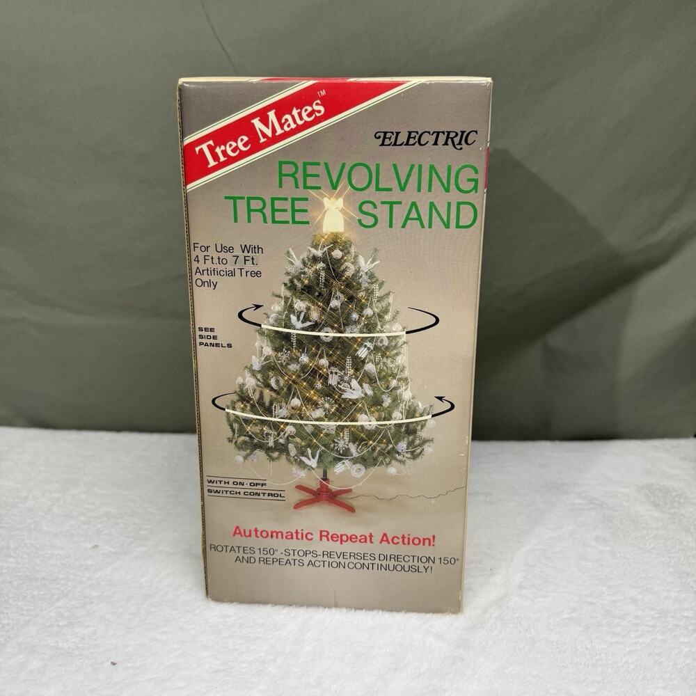 Vintage NEW OLD STOCK Revolving Artificial Christmas Tree Stand TREE MATES